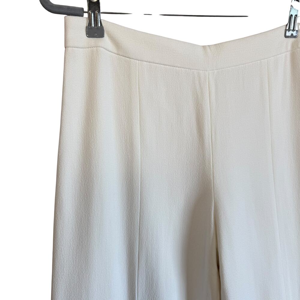 Narciso Rodriguez Wide Leg Pants Size 40 High Waisted Flat Front Side Zipper - Picture 3 of 6